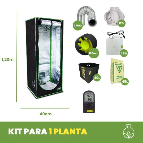 KIT CULTIVO 01 PLANTA - LED 35W