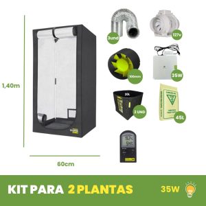KIT CULTIVO 02 PLANTAS - DNA420 - LED 35W