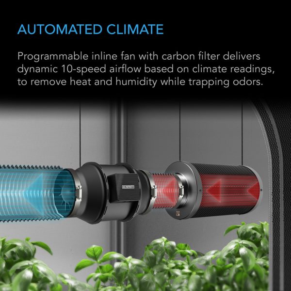KIT ESTUFA COMPLETA  Grow Sistema 90x90 cm, Kit de 3 Plantas, Integrado com WiFi Controles completos de automatização - Imagem 4