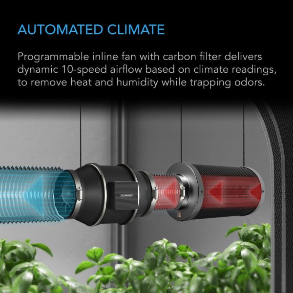 KIT ESTUFA COMPLETA  Grow Sistema 4x4, Kit de 4 Plantas, Integrado com WiFi Controles completos de automatização - Imagem 4