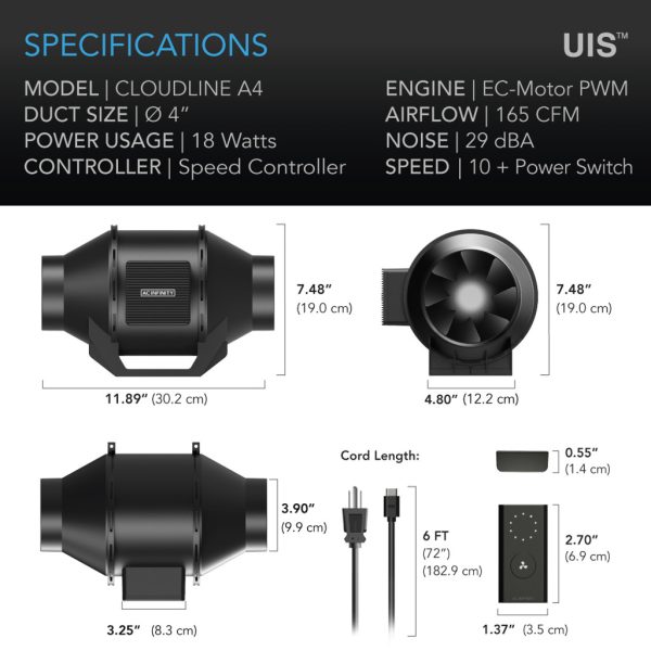 KIT EXAUSTOR A4 (4 polegadas) + CONTROLADOR 69 PRO - Imagem 8