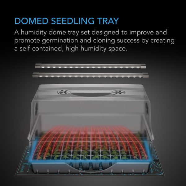 Domo de Propagação AC INFINITY, kit de germinação e clonagem com tapete térmico para mudas 72 celulas - Imagem 3