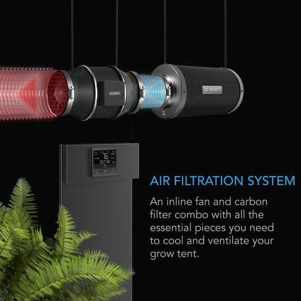 KIT DE EXAUSTÃO E FILTRAGEM Kit PRO 100mm, Ventilador em linha com Smart Controlador, Filtro de carbono e dutos - Imagem 8