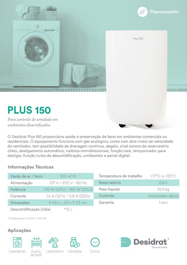 Desumidificador Plus 150 - Linha Smart - Imagem 2