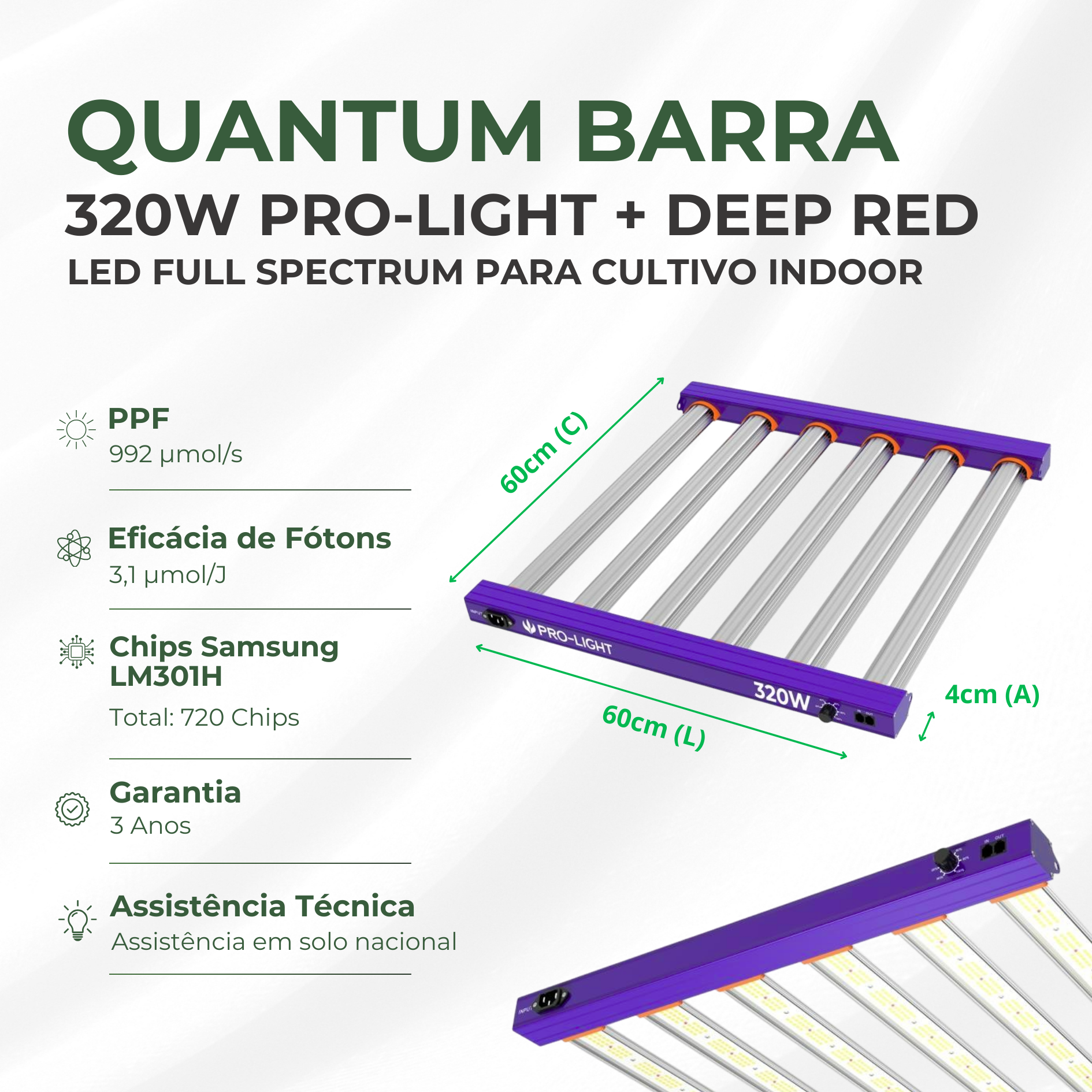 PAINEL DE LED QB PRO LIGTH 320W (Deep Red) - Imagem 3