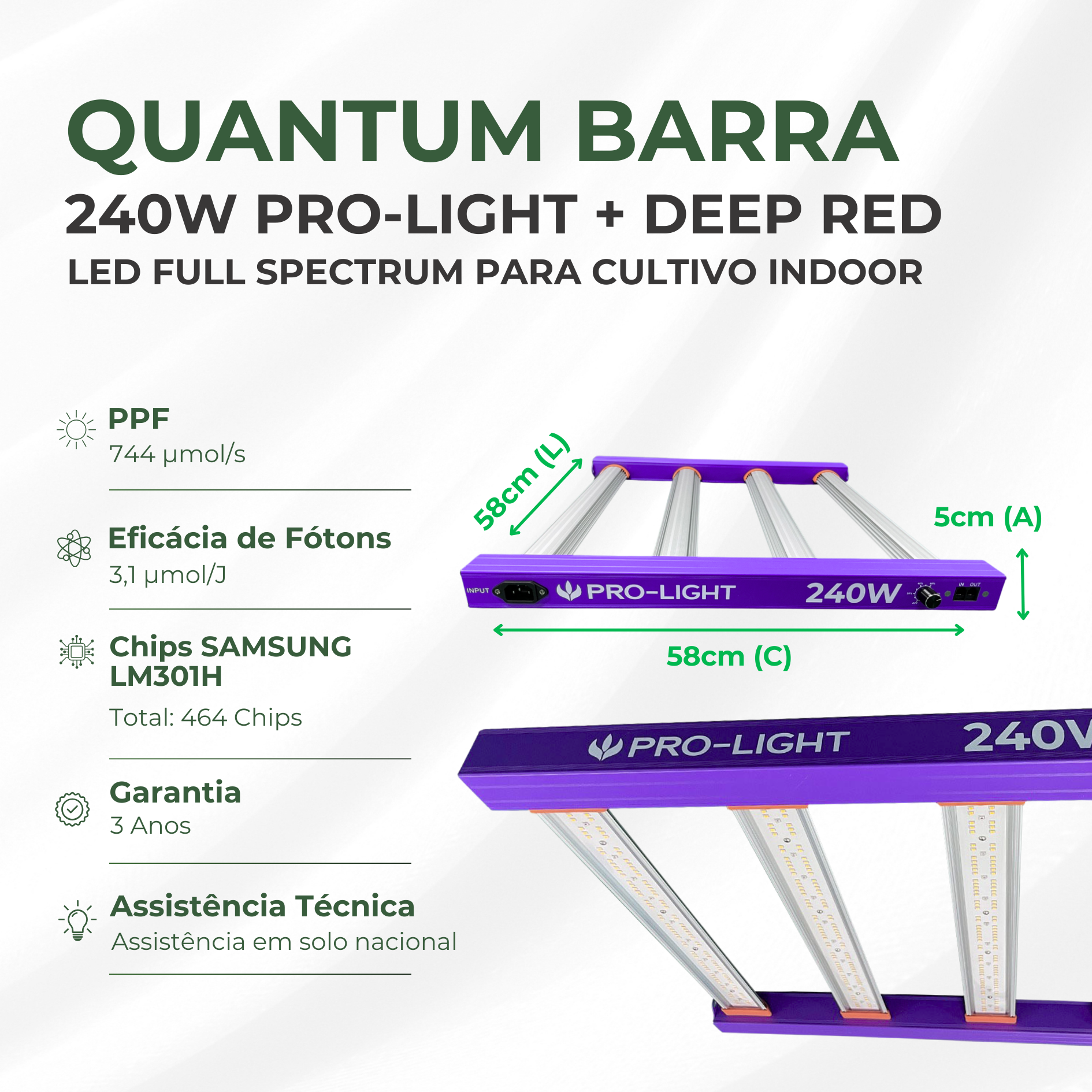 PAINEL DE LED QB PRO LIGTH 240W (Deep Red) - Imagem 2