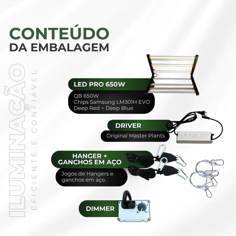 PAINEL LED QB PRO 650W (Deep Blue + Deep Red) - Imagem 3