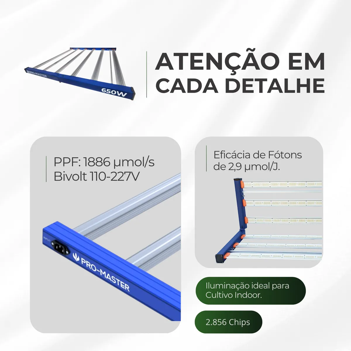 PAINEL DE LED QB PRO MASTER 650W (Deep Red +UV+IR) - Imagem 6