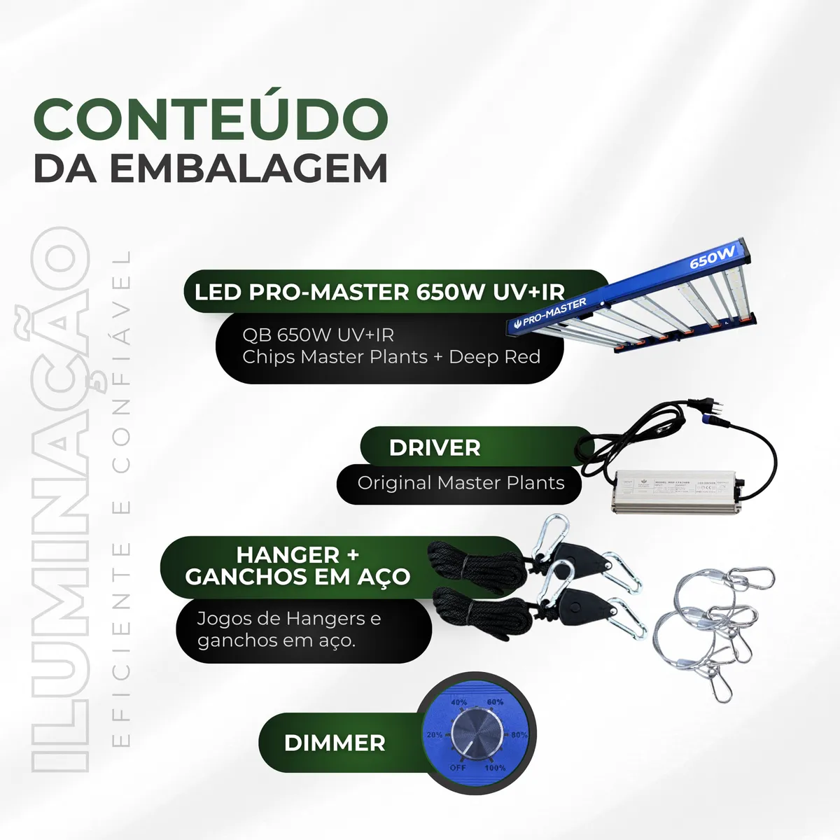 PAINEL DE LED QB PRO MASTER 650W (Deep Red +UV+IR) - Imagem 4