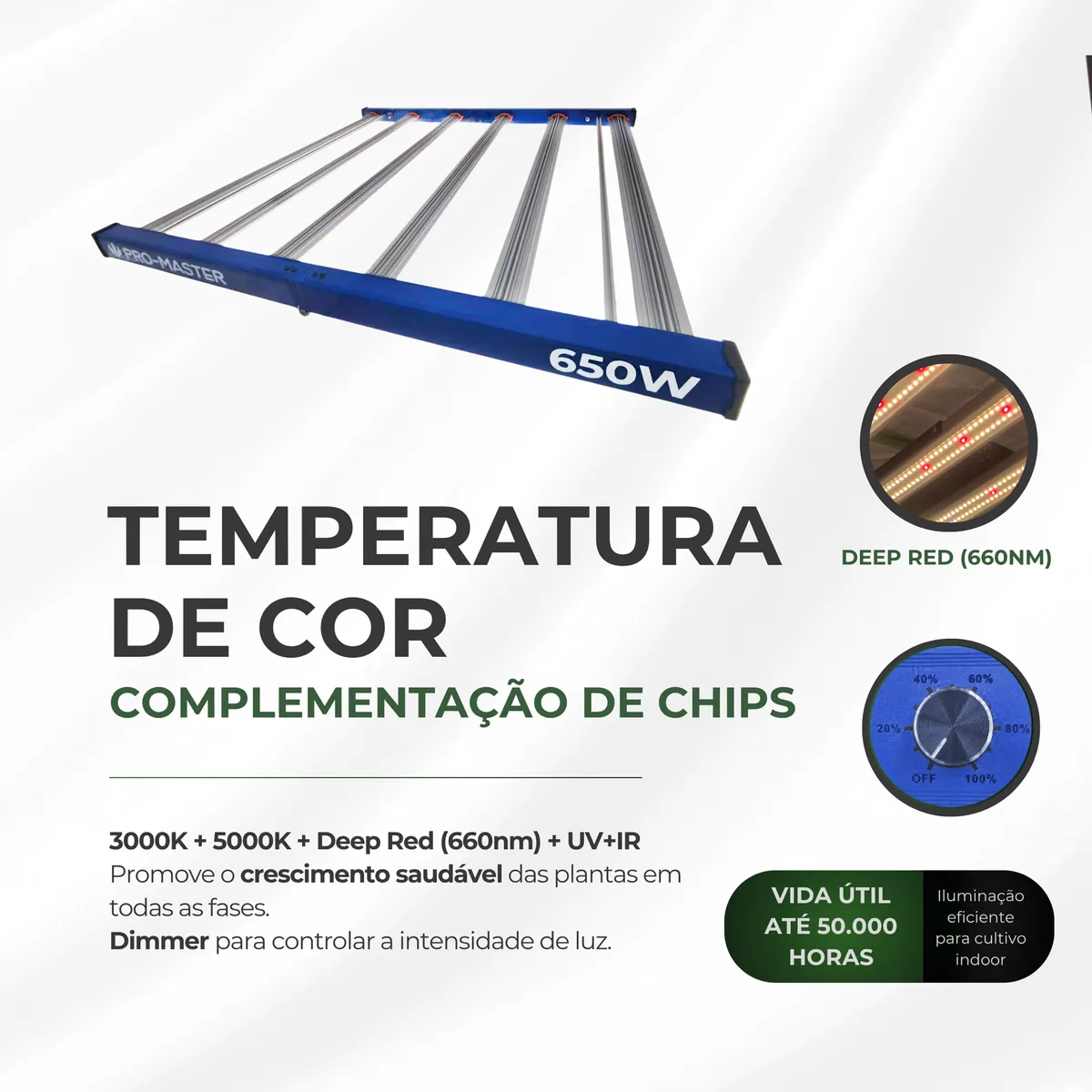 PAINEL DE LED QB PRO MASTER 650W (Deep Red +UV+IR) - Imagem 3