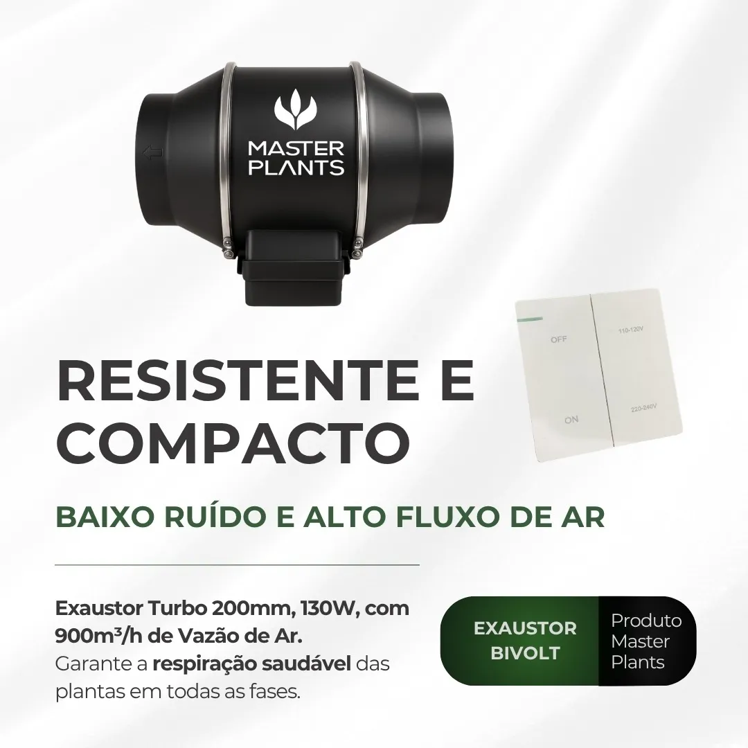 Exaustor Turbo Bivolt 200mm 130w Preto - Imagem 5